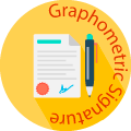 graphometric signature globe badge
