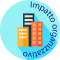 impatto organizzativo globe badge