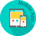 mobile app globe badge