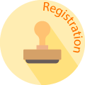 registration globe badge