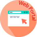 web portal globe badge